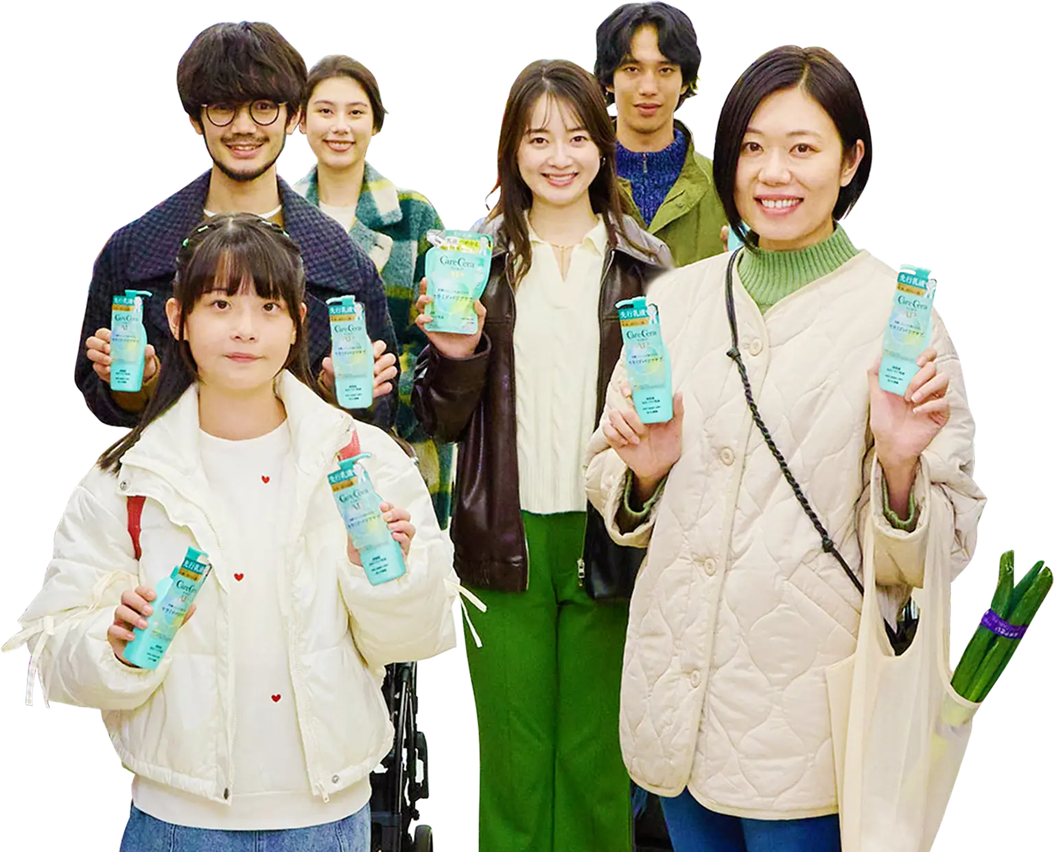 セラちゃんと周囲の買い物客